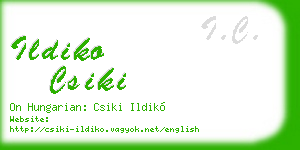 ildiko csiki business card