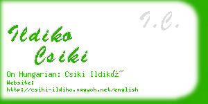 ildiko csiki business card